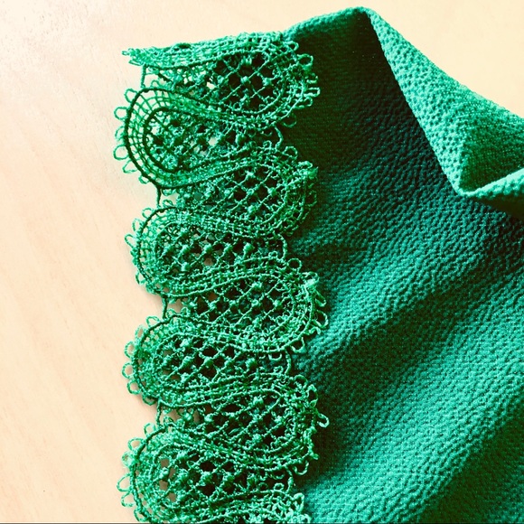 emerald green blouse - Picture 3 of 4